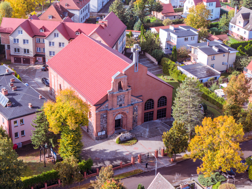 Szczecineckie kościoły z lotu ptaka
