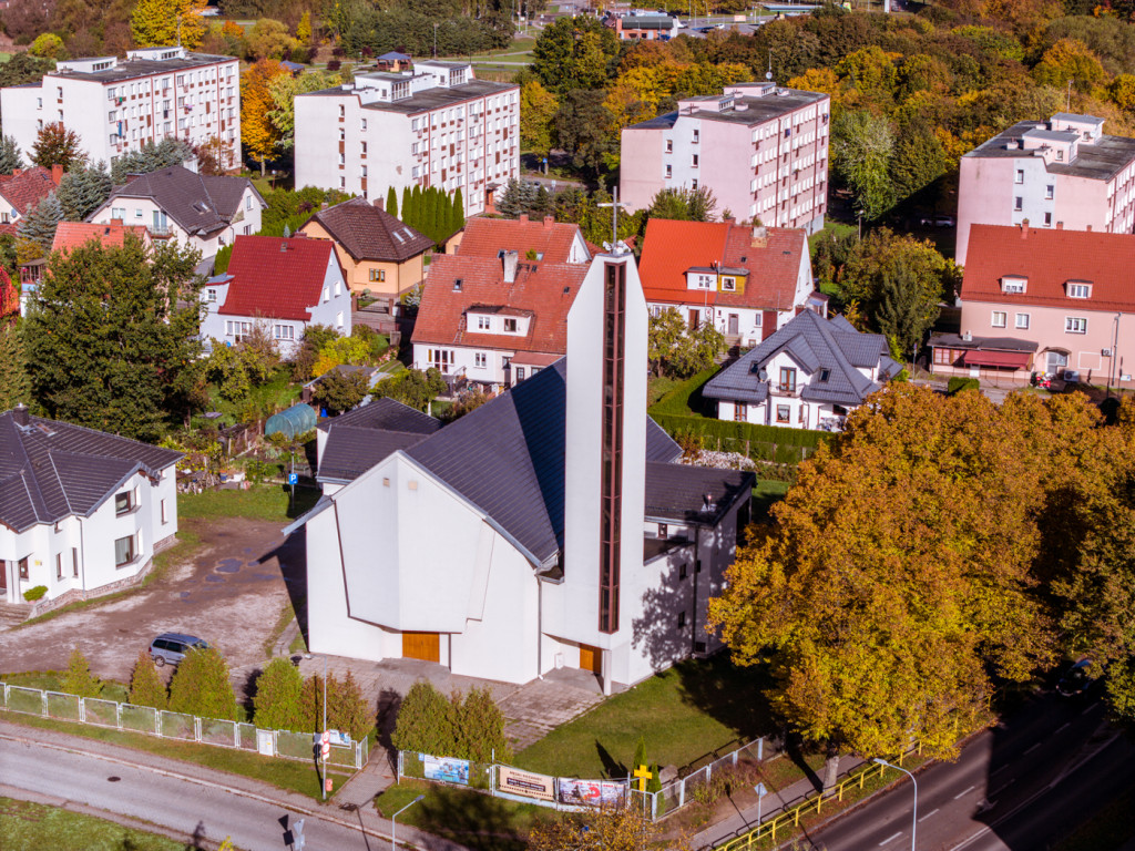 Szczecineckie kościoły z lotu ptaka