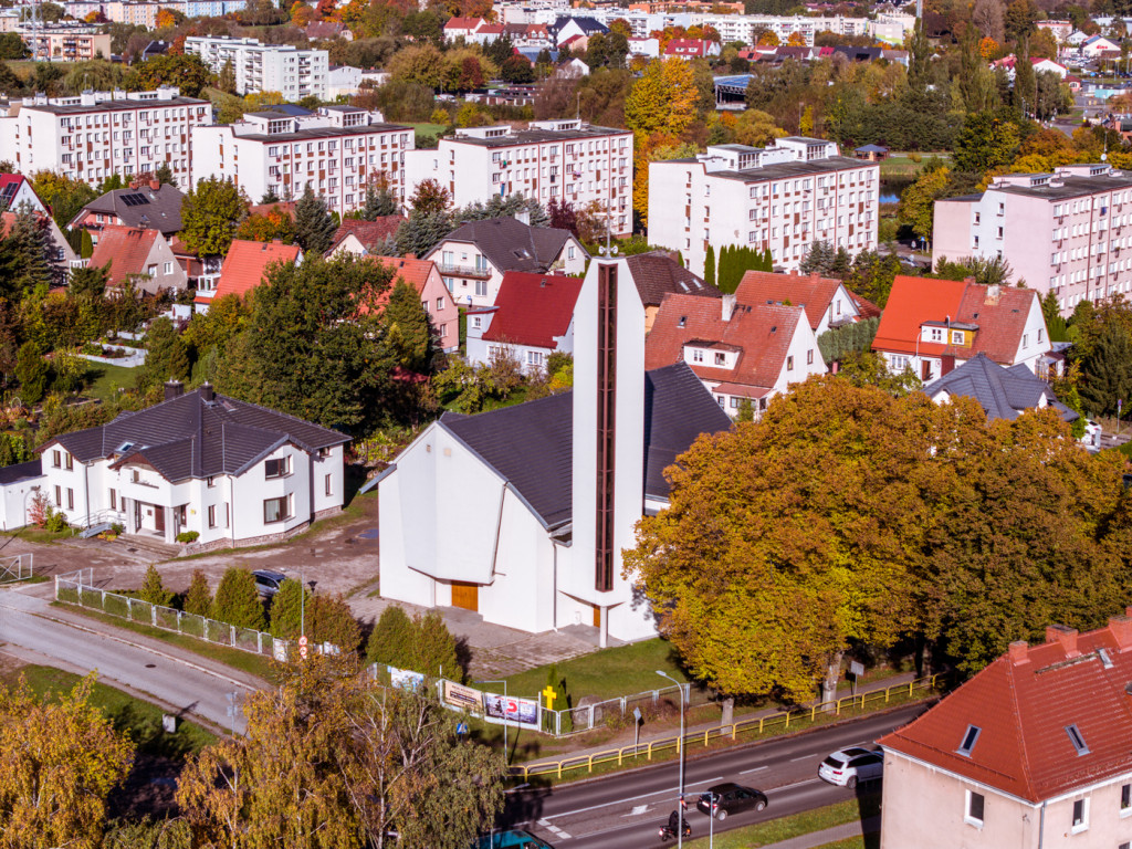 Szczecineckie kościoły z lotu ptaka