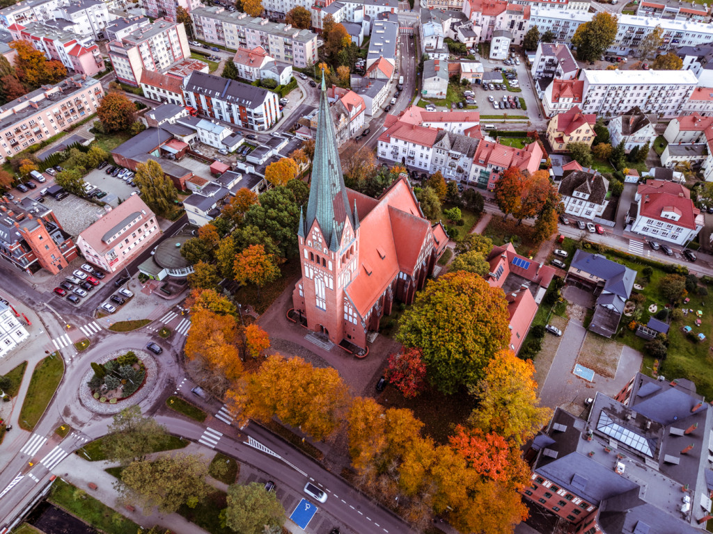 Szczecineckie kościoły z lotu ptaka