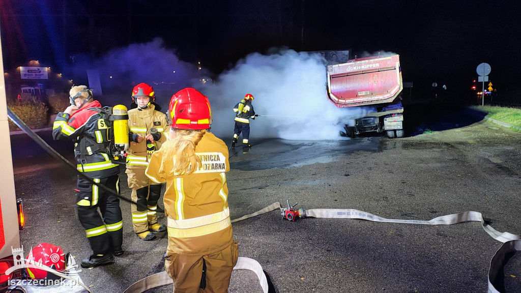Pożar ciężarówki przy „Sokolniku”