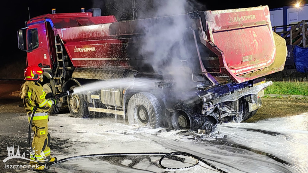 Pożar ciężarówki przy „Sokolniku”