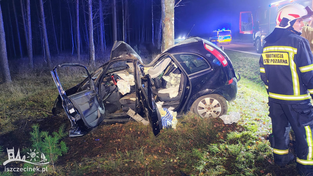 Nocny dramat pod Szczecinkiem – zdjęcia z miejsca zdarzenia