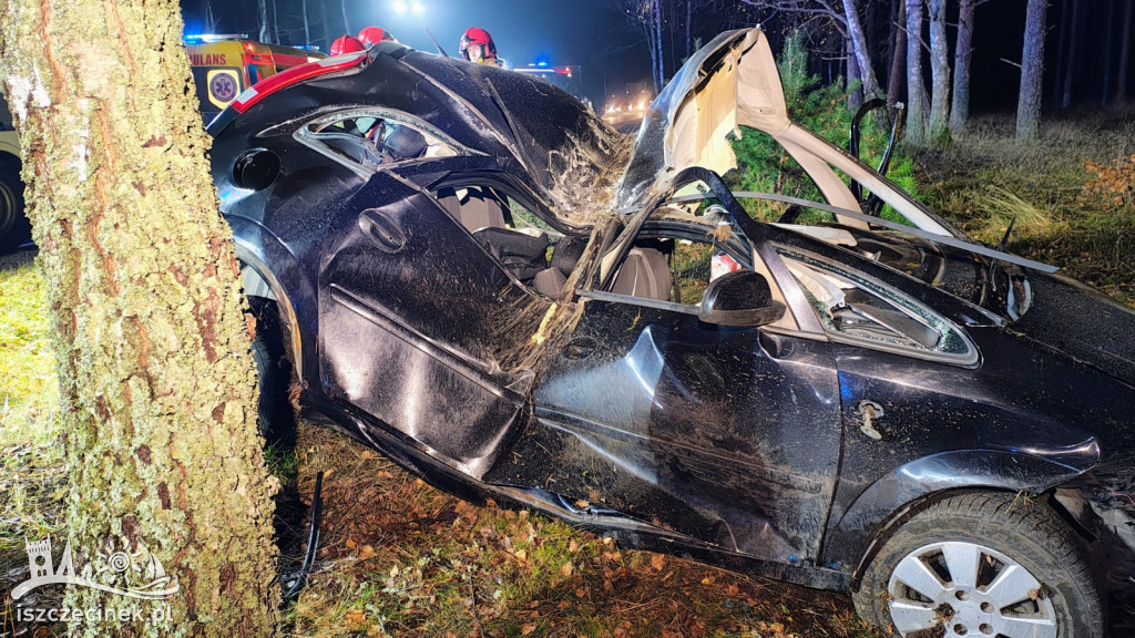 Nocny dramat pod Szczecinkiem – zdjęcia z miejsca zdarzenia