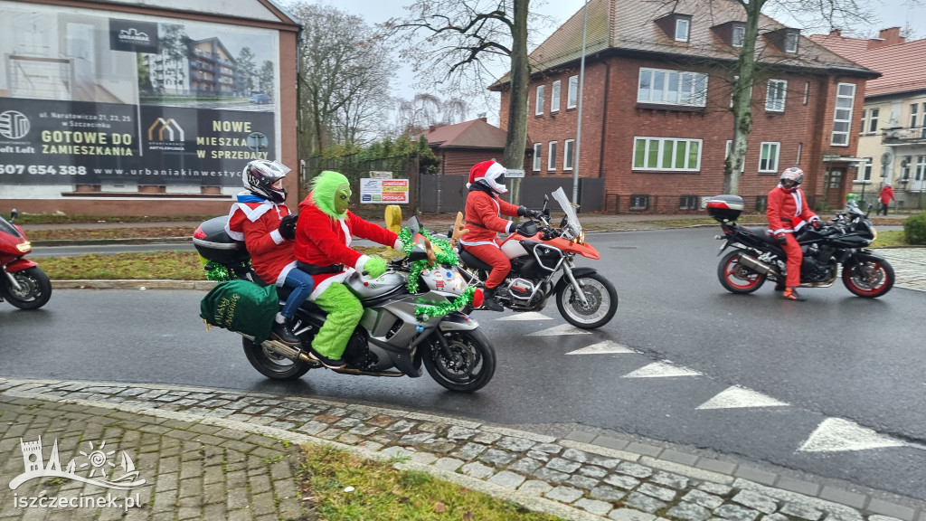 Moto Mikołaje na ulicach Szczecinka