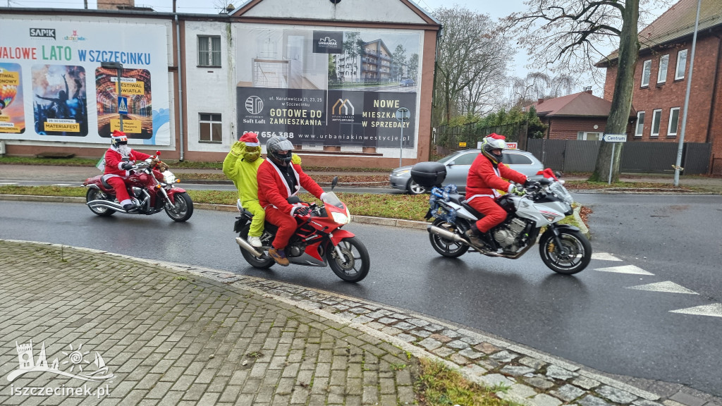 Moto Mikołaje na ulicach Szczecinka