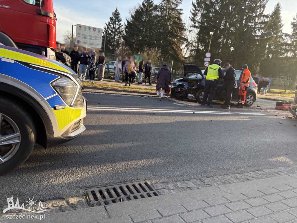 Wypadek na ul. Szczecińskiej w Szczecinku.
