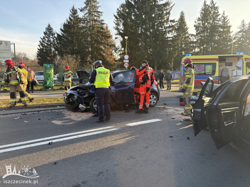 Wypadek na ul. Szczecińskiej w Szczecinku.