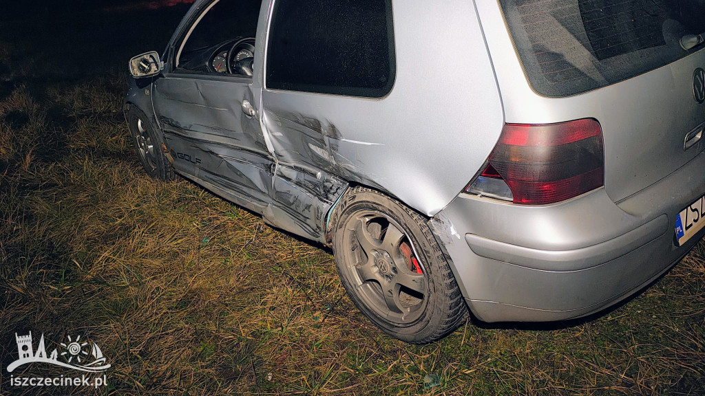 Groźne zderzenie fiata i volkswagena na DW172