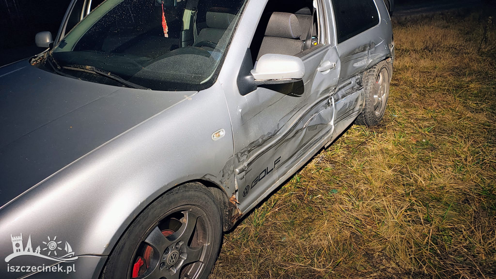 Groźne zderzenie fiata i volkswagena na DW172