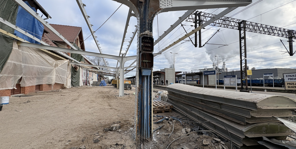 Remont peronów na dworcu PKP w Szczecinku