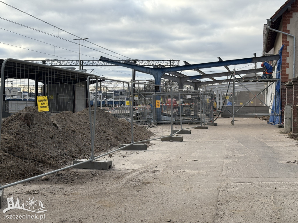 Remont peronów na dworcu PKP w Szczecinku