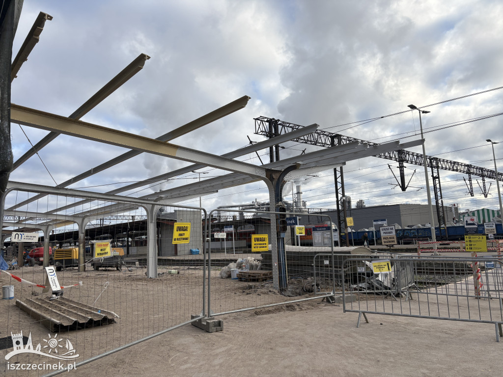 Remont peronów na dworcu PKP w Szczecinku