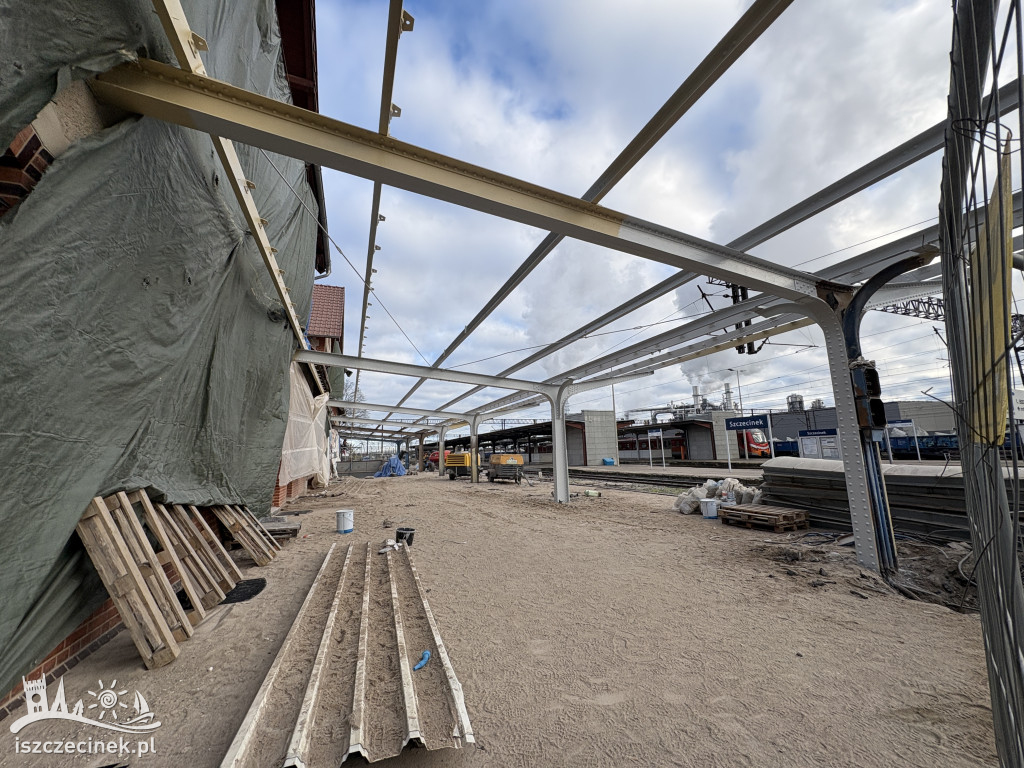 Remont peronów na dworcu PKP w Szczecinku