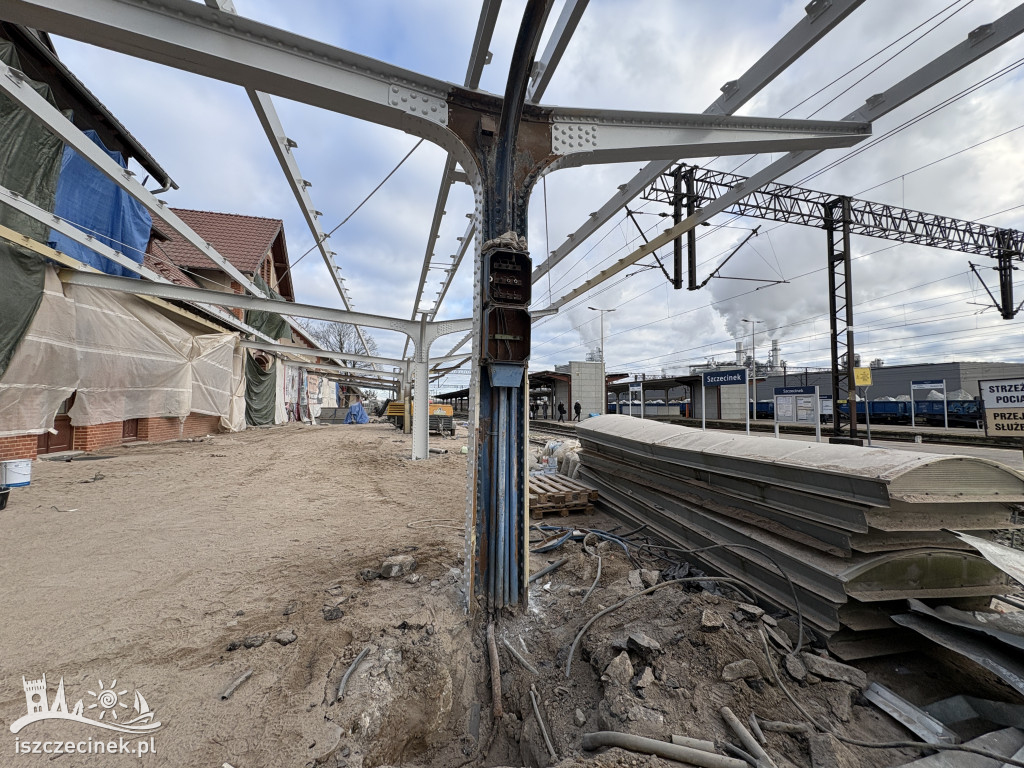 Remont peronów na dworcu PKP w Szczecinku