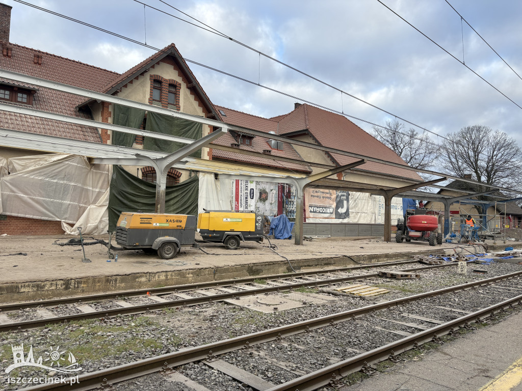 Remont peronów na dworcu PKP w Szczecinku