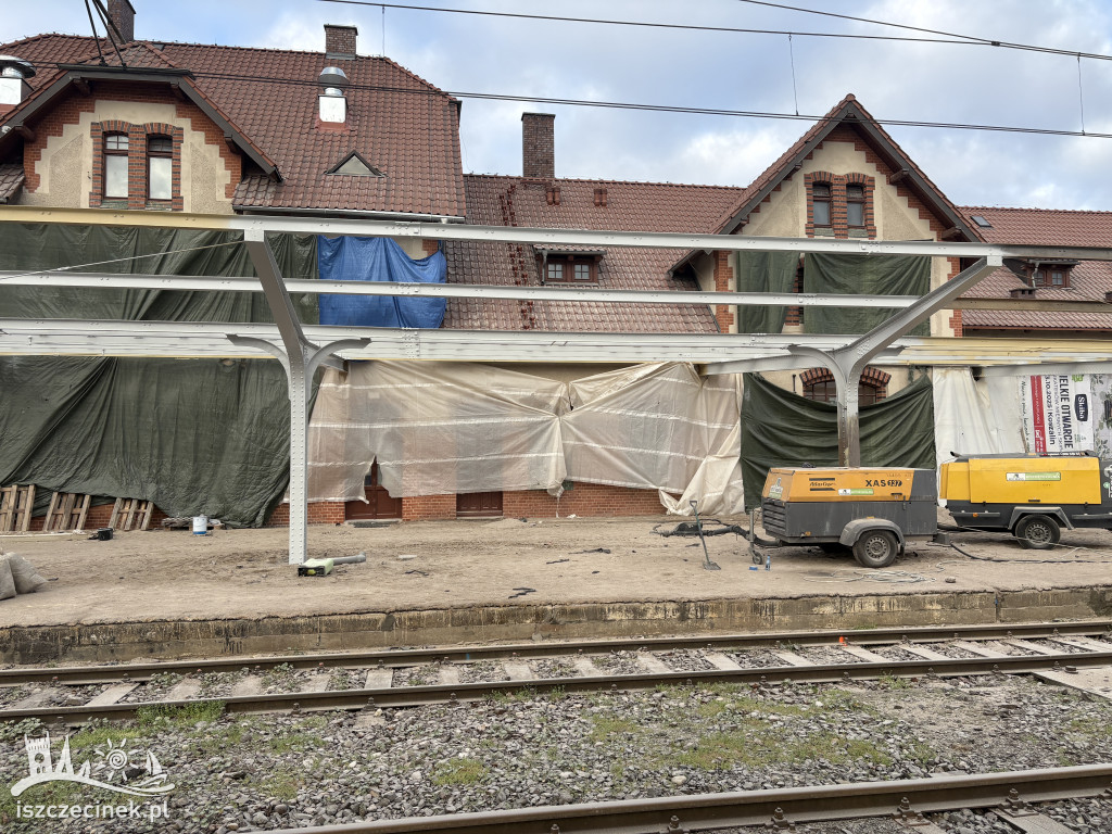 Remont peronów na dworcu PKP w Szczecinku