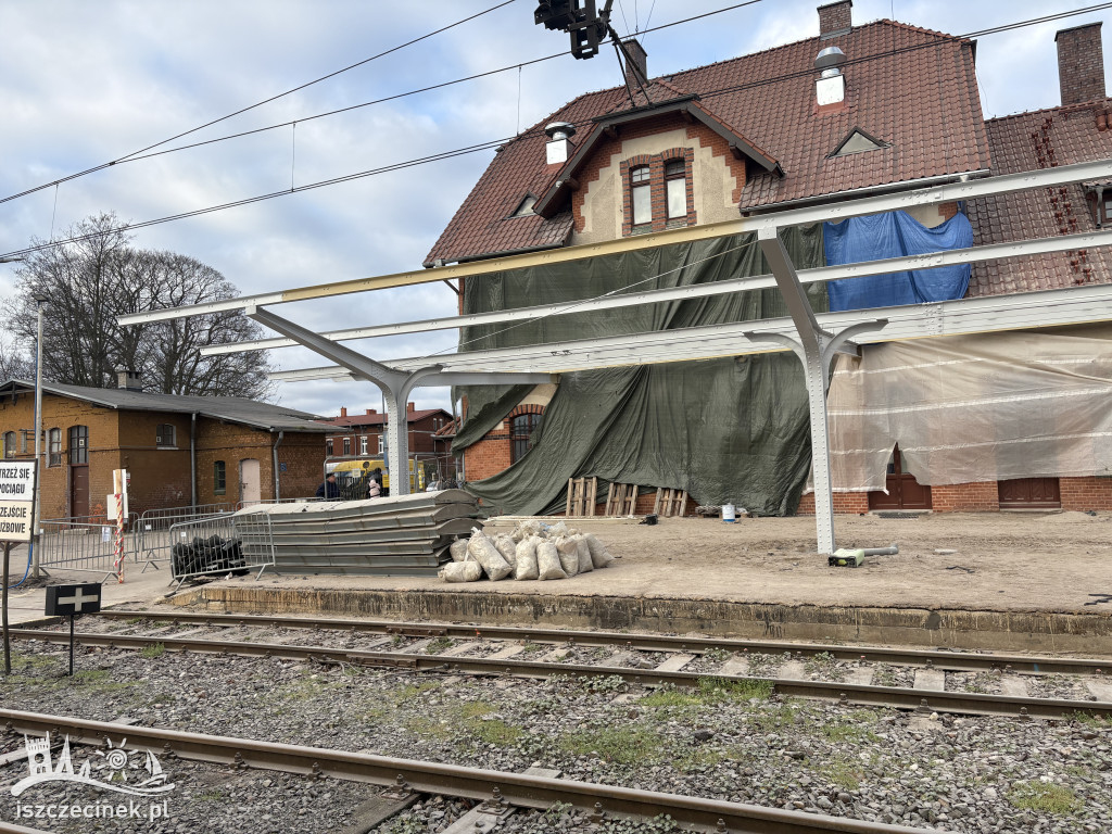 Remont peronów na dworcu PKP w Szczecinku