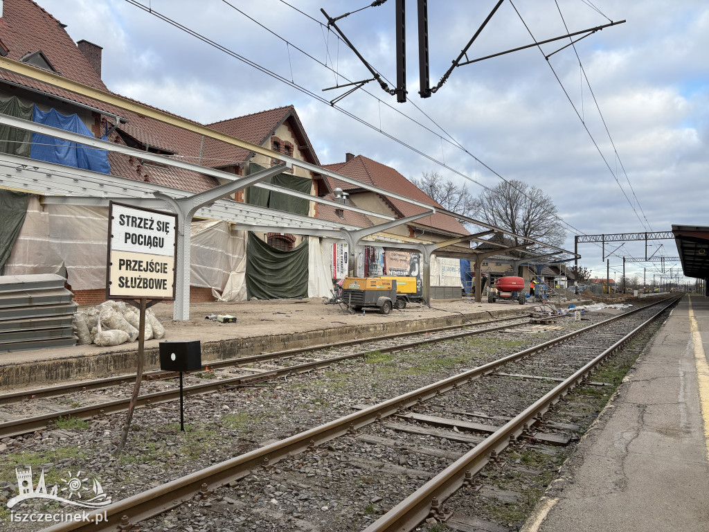 Remont peronów na dworcu PKP w Szczecinku