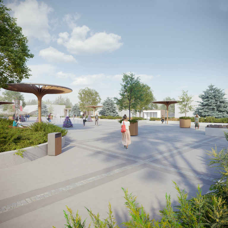 Wizualizacje nowego centrum Białego Boru