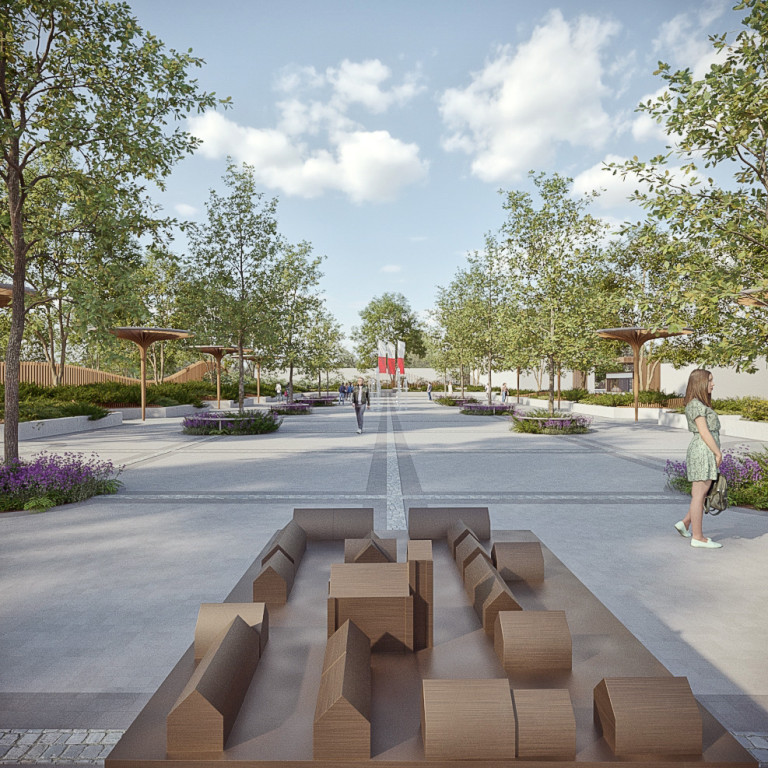 Wizualizacje nowego centrum Białego Boru