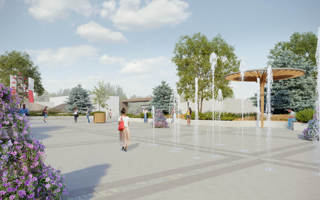 Wizualizacje nowego centrum Białego Boru