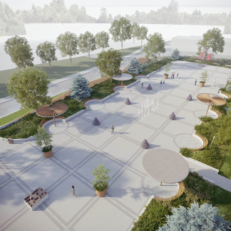 Wizualizacje nowego centrum Białego Boru