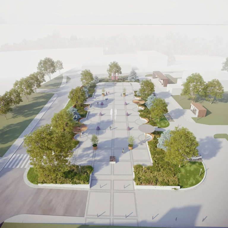 Wizualizacje nowego centrum Białego Boru