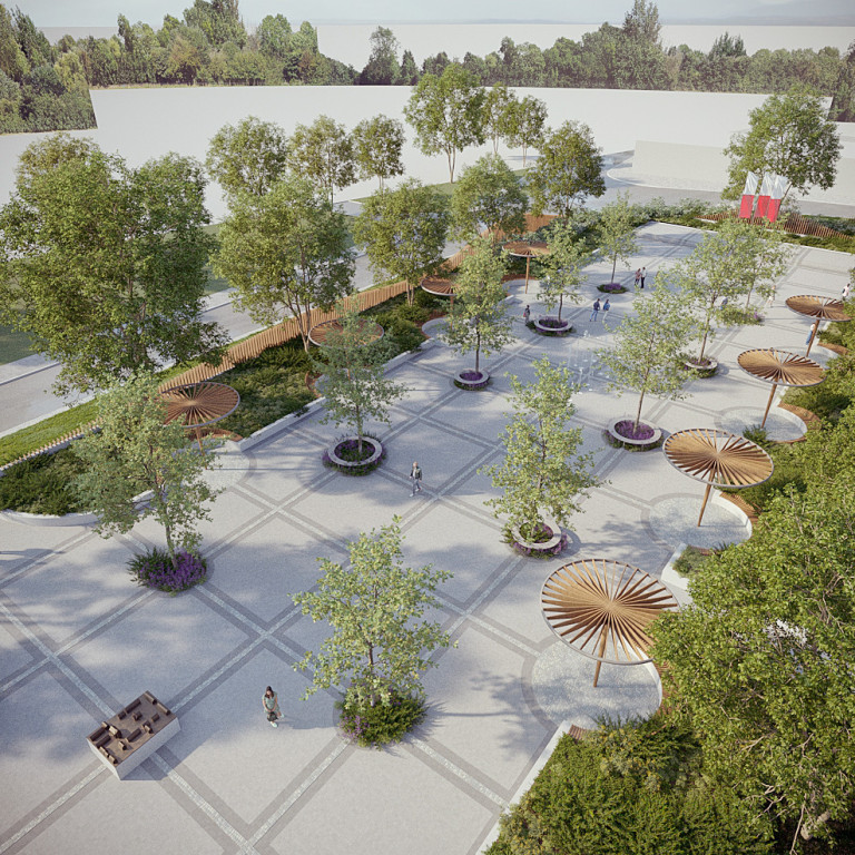 Wizualizacje nowego centrum Białego Boru