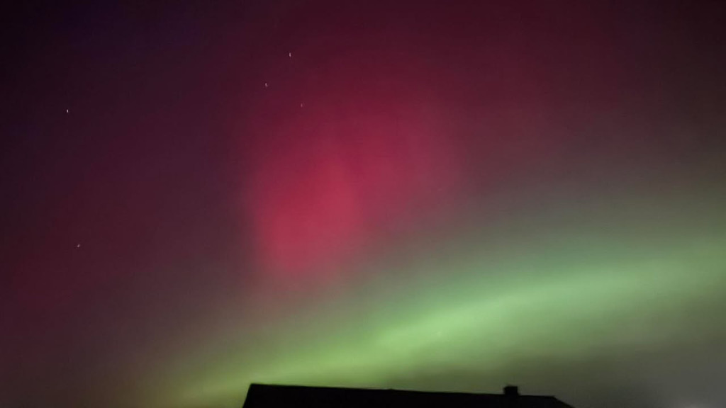 Zorza polarna nad regionem.