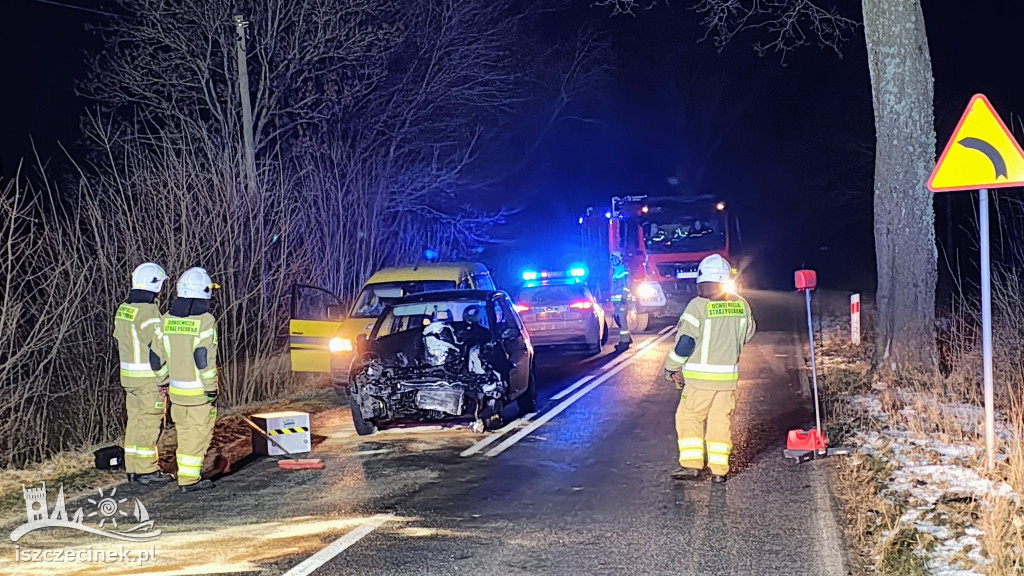 Nocny wypadek na DW172