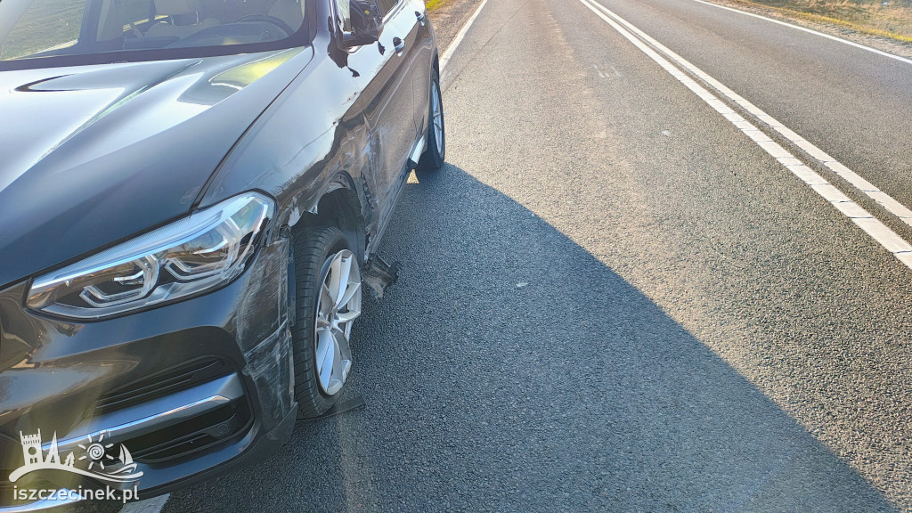 Wypadek na DK20 przy Gwdzie Wielkiej.