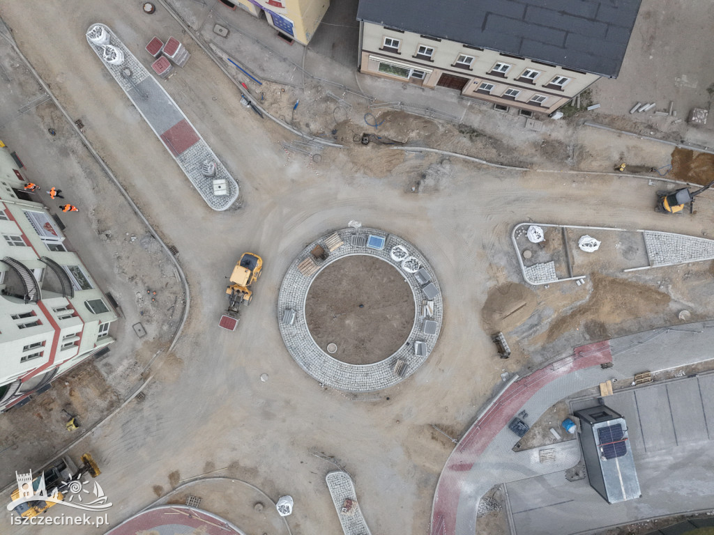 Budowa ronda w centrum Szczecinka