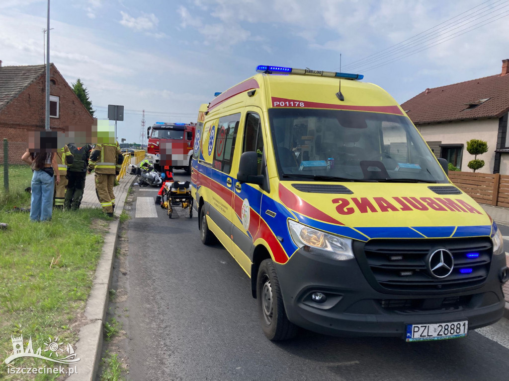 Lotyń: motocyklista zderzył się z mercedesem