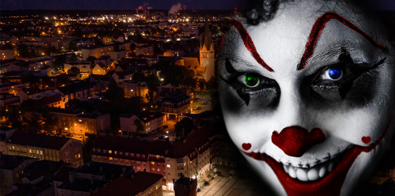 Tajemniczy klaun z siekierą w Szczecinku. Widziany był również w centrum miasta