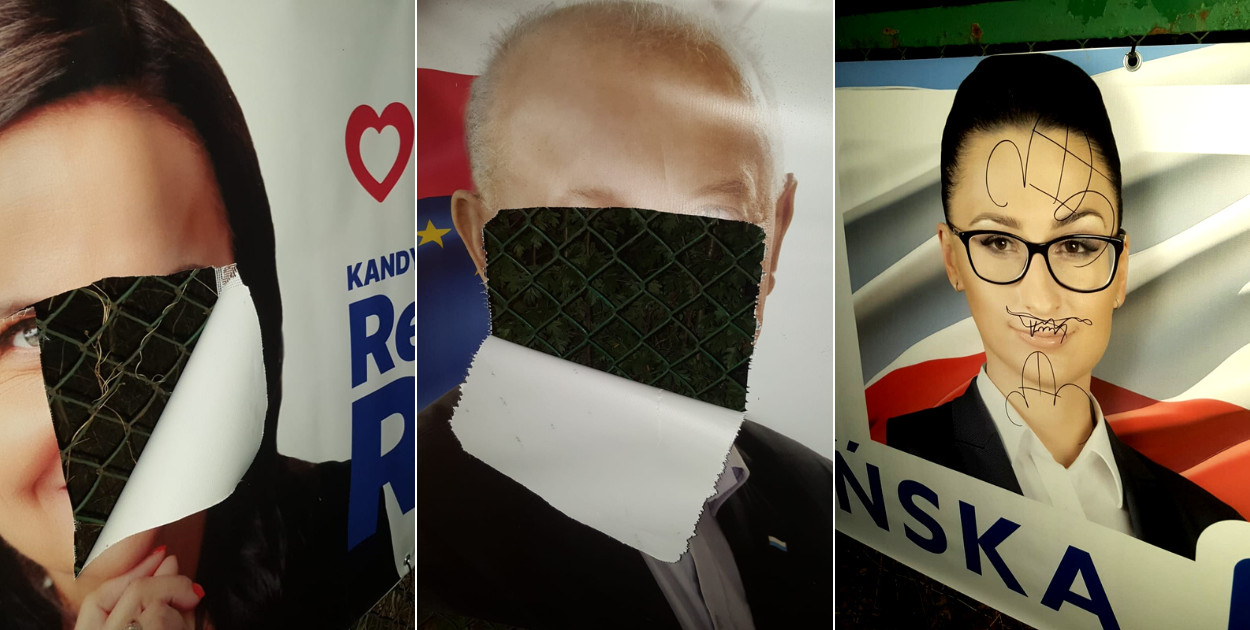 Kilkadziesiąt zniszczonych banerów. Komuś puściły nerwy?