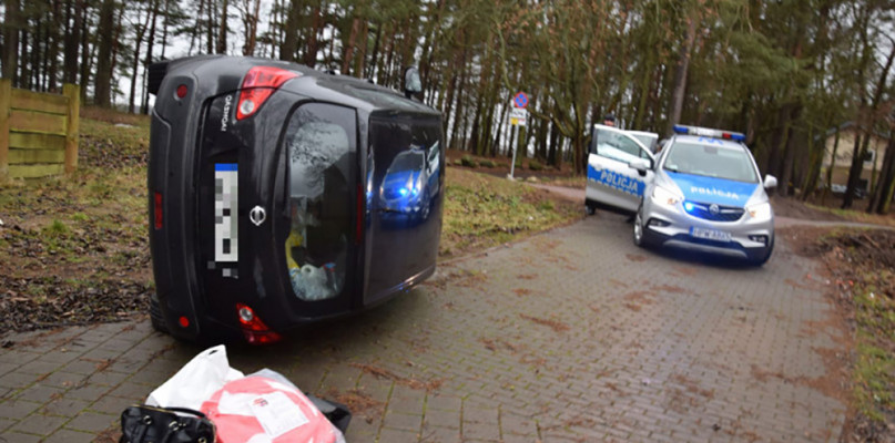 fot. wypadek w miejscowości Jeleń