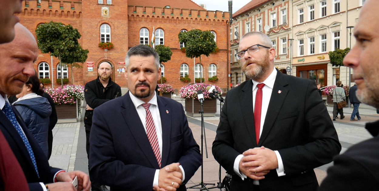 Grzegorz Braun z krótką wizytą w Szczecinku