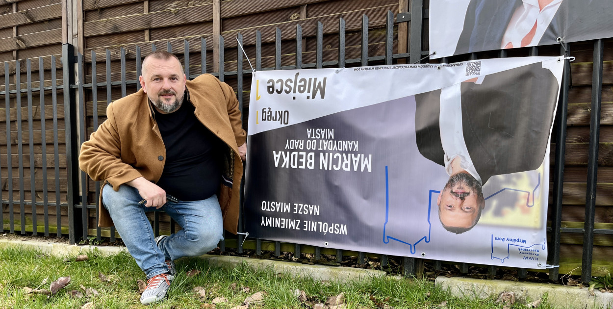 Kandydat na radnego protestuje przeciwko banerowemu zanieczyszczeniu Szczecinka!