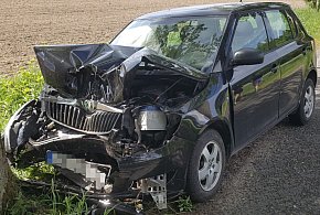 Samochód uderzył w drzewo. Kierowca i pasażer zbiegli ZDJĘCIA-38912