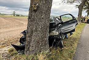 Wypadek na drodze Omulna-Żółtnica: Auto uderzyło w drzewo-42126