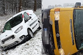 Pierwszy śnieg i pierwsze poślizgi na drogach-43355