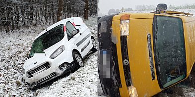 Pierwszy śnieg i pierwsze poślizgi na drogach-43355