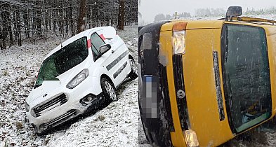 Pierwszy śnieg i pierwsze poślizgi na drogach-43355