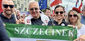 Szczecinek obecny na marszach w Warszawie