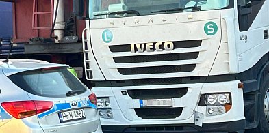 Awantura na parkingu ciężarówek. Zdemolowana samochód i zatrzymanie-47282