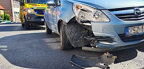 Stłuczka BMW i Opla w Barwicach.
