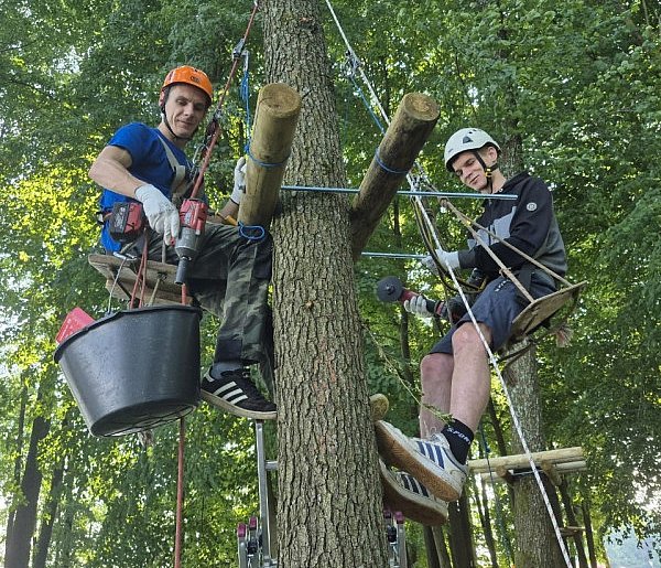Platformy, mosty, liny... Mysia Wyspa z nową atrakcją. Powstaje park linowy-48115