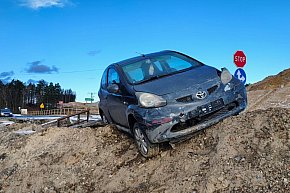 Kolizja na DK11 koło Wierzchowa-9419