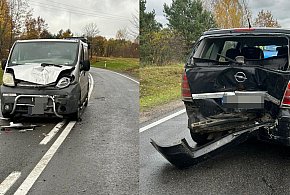 Zderzenie na krajowej „dwudziestce”. Jedna osoba trafiła do szpitala-50225